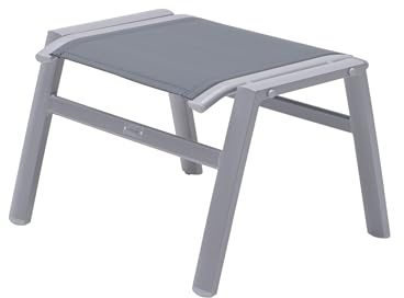OUTFLEXX Hocker, Silber/grau, Alu/Textilene, 49x55x37cm