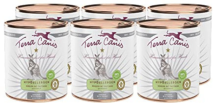 Terra Canis Känguru mit Pastinake - Hypoallergen Nassfutter, 6x800g I Premium Hundefutter in 100% Lebensmittelqualität Aller Rohstoffe I Allergenarm, Getreide & glutenfrei