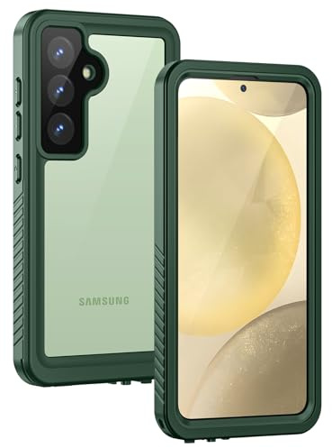 Lanhiem Fodral för Samsung S24, IP68 vattentätt och stötdämpande] 360 integrerat skydd med dubbel förstärkning, vattentätt, dammsäkert och okrossbart fodral kompatibelt med Samsung Galaxy S24 (6.1),