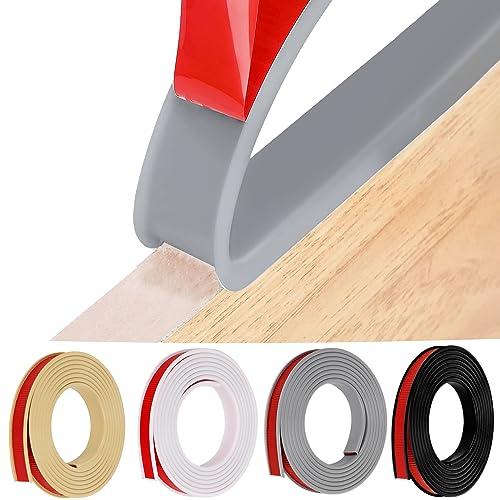 HeiPen TPE U-Form Selbstklebend Möbelkantenband (28mm x 5m, Grau) | Kantenumleimer Selbstklebend, Flexible Faltbarer Kantenschutz für Schrankkanten, Abschlussleiste, Deckenkanten,Arbeitsplatten