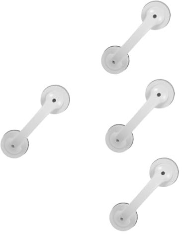 FRCOLOR 4pcs Elderly Safety Handrails Bathtub Grab Bars for Seniors Non-Skid Handrail Suction Cup Hooks