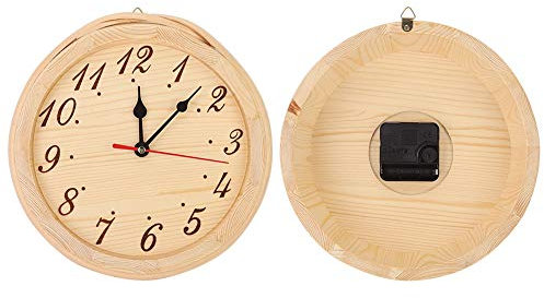 LUCKDANO Wooden Sauna Clock, Elegant Decoration Ornament for Sauna, Home, Bedroom. Use Wood Material