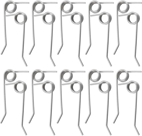 eMagTech 10 Paires de Ressorts Solides en Acier Inoxydable pour Scarificateur Électrique Compatible avec WOLF-Garten VS 302 E VA 303 E 10x Ressort Droit 10x Ressort Gauche