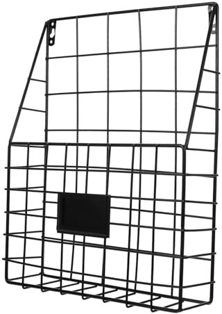JEWEDECO Zeitungsablage Aus Eisen Zum Aufhängen Wand Bücherregal Mit Filigraner Struktur Organizer Für Dokumente Und Zeitschriften Geeignet Für Büro Schule Und Zuhause