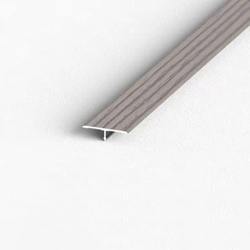 RTVGNSZSJL Listón De Suelo Forma De T，Perfil De Transición Tira Cobertura De Juntas De Suelo，Ancho 20 33mm, Listón De Umbral，Tapajuntas Suelo(Export Gray,W20mm/0.8in)