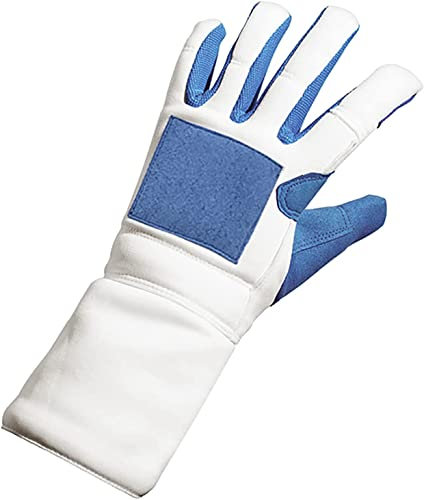 JUFKGBAR Handschuhe Fechthandschuhe für Erwachsene und Kinder, Fechtausrüstung, dreiblättrige Schwerthandschuhe, Trainingshandschuhe, Kunstleder-Left Hand||M