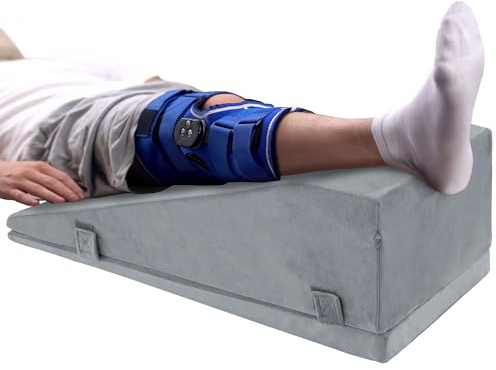ROYALAY Leg Elevation Pillows for After Surgery, Adjustable Height Knee Surgery Recovery Equipment, Knee Replacement Recovery Aids for Hip Ankle Pain Relief Patent Pending, Single Leg