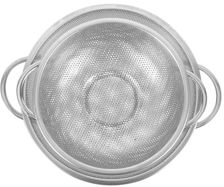 2pcs Stainless Steel Kitchen Strainer with Handle for Pasta Rice