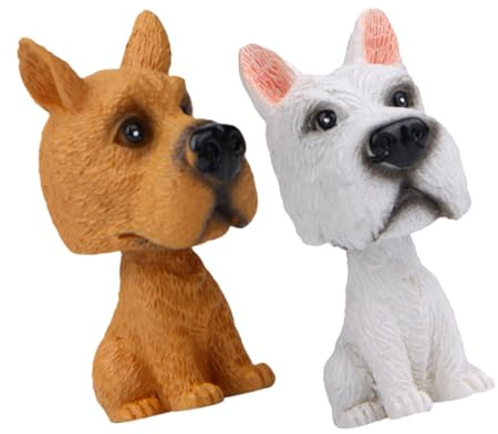 ifundom 2pcs Dog Model Statue Cute Car Dashboard Ornaments Creative Interior Decor for Vehicle Decoration Dog Car Accessories