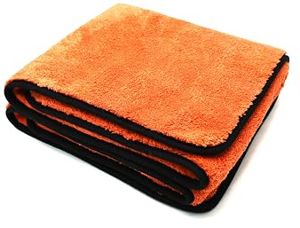 World of Towels XXL Auto Trockentuch – 1400 GSM Mikrofaser – Ultra Saugstark & Fusselfrei – 60x90 cm – Streifenfreies Microfasertuch für Autopflege, Lack, Glas & Innenraum