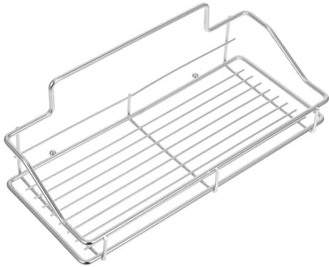 Holibanna Soporte Organizador de Cocina sin Perforación, Cesta de Drenaje para Esponjas, Acero al Carbono de Color Claro, Secado Rápido, Ahorro de Espacio, Uso en Fregadero y Baño, 1 Unidad