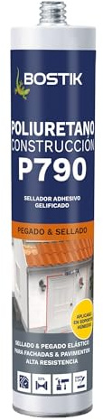Bostik P790 Sellador de Poliuretano para Construcción Gris | Alta Elasticidad - Adhesión sin Imprimación - Curado sin Burbujas - Resistente y Duradero - Uso Interior y Exterior