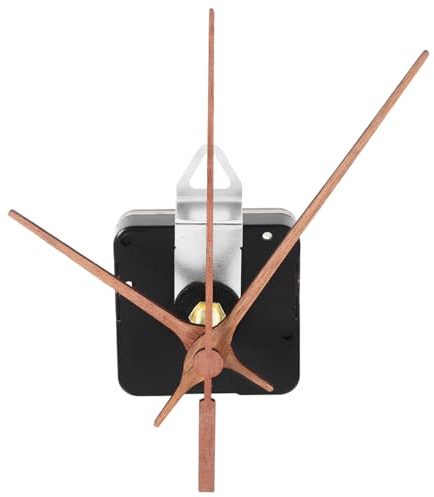 iplusmile Quarzuhrwerk für Wanduhr Lautlos, 18mm Welle Hochdrehmoment Uhrwerke zum Selbsteinbau mit Walnuss Holz Uhrzeiger DIY Clock Mechanism Ersatzteile