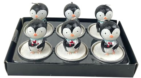 Bougie bleu sarcelle - Bougies décoratives en forme de pingouins faites à la main, jolies bougies chauffe-plat pour , parfum - Cire de couleur sarcelle sans parfum | Bougies en forme de pers