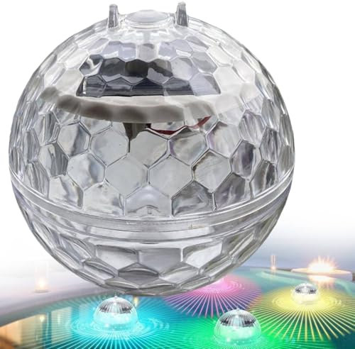 Luce solare galleggiante per piscina, luci notturne a energia solare, luci notturne a LED, impermeabili, per laghetto, giardino, cortile, piscina, fontana, acquario, lampada a sfera a LED, decorazione