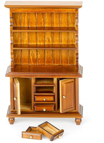 Miniatur Küchenschrank Buffetschrank 1/12 Miniatur Möbel Puppenhaus Zubehör Puppenhaus Möbel Puppenhaus Zubehör Holz Wichtel Küche (Braun)