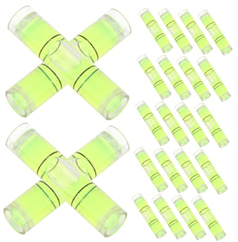 DIYEAH 100piezas Regla Horizontal De Burbuja Fluorescente Herramienta De Accesorios De Nivelación Para Instrumentos De Medición Uso Decoración De Fotos y Cuadros