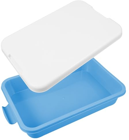 Abaodam Portable Plastic Outdoor Sand Tray with Lid Small Sandbox Storage Box for Sturdy and Carry Organizer for Beach Backyard Camping Multi-use Sandpit Accessory