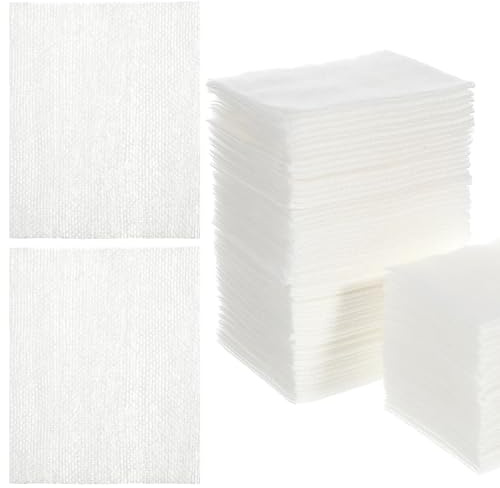 Discos de Algodón Faciales Elásticos, Blanco, 2 Paquetes, 200 Piezas | Algodón para Uso Compresas Húmedas, No Suelta Fibras, Cuidado Facial Diario, Formato Práctico