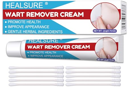 Wart Remover Cream for Body and Hands, Gentle Formula for Warts, Calluses and Moles (20g)