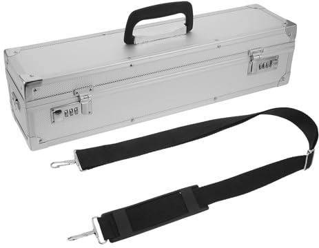 Angoily Estuche Profesional para Cuchillos de Chef con Cerradura de Combinación, Carcasa Rígida de Aluminio, Organizador de 8 Ranuras, Portátil y Seguro para Cocina, Hogar y Viajes (50 X