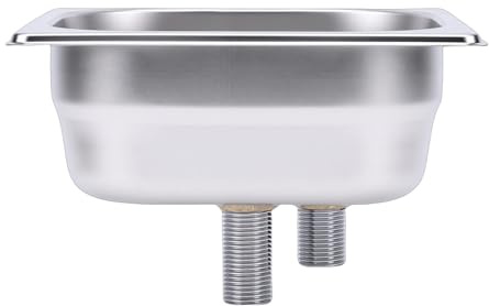 TIKATARER Automatic Pitcher Rinser, Stainless Steel Embedded Cup Washer, High Pressure Rinsing Washer with Efficient, Ideal for Home & Commercial Use, 6.9x6.4x4.7in (Silver)