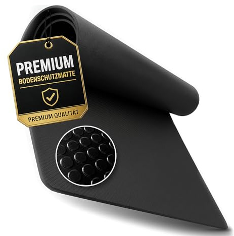 Floordirekt Sparta Golvskyddsmatta – halkfri fitnessmatta och löpbandsmatta, crosstrainer för fitnessutrustning och stötdämpning