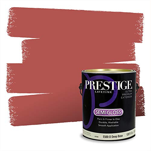 PRESTIGE Paints Exterior Paint and Primer In One, 1-Gallon, Semi-Gloss, Comparable Match of Valspar* Brick Façade*