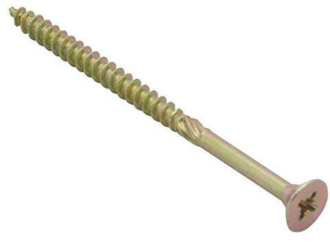 Spectre Advanced Multi-purpose Woodscrews | 5.0 x 80mm | Zinc Yellow Passivated | Box 100