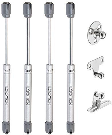 LOOTICH 80N Hidráulico Amortiguador Piston de Gas Resorte para Puertas Armario Muebles de Cocina Elevación Neumática Lid Stay Apertura Suave Bisagra Paquete de 4