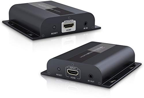 PremiumCord Extensor HDMI a 120 m a Través de LAN, TCP/IP, HDBitT, 1 Transmisor a Muchos Receptores, Carcasa Metálica, Compatible con Full HD 1080p, 3D, Dolby-True HD