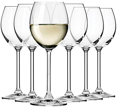 Krosno Copas de Vino Blanco | Conjunto 6 Piezas | 250 ML | Colección Venezia | Perfectos para Uso en Casa, Restaurante y en Fiestas | Apto para Lavavajillas