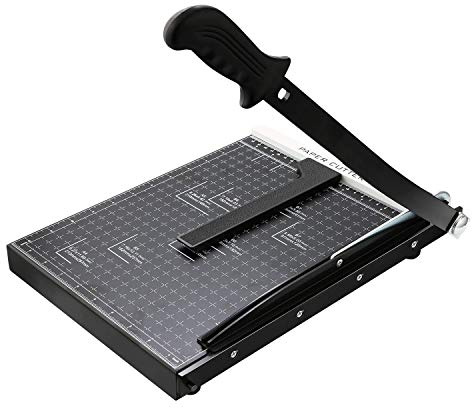 A4 Papierschneider Papierschneider 12 Blatt Kapazität Papierschneider für Büro Schule Bastelpapier Schwarz