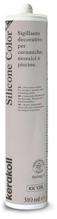 Kerakoll Silicona Color KK136 sellador decorativo azulejos cerámicos mosaicos y piscinas 310 ml