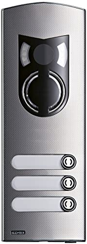 Vimar Elvox Placca audio e video 2 moduli con 3 tasti, acciaio inox Placca a/v 2M IK10 3 tasti acciaio - 1223 Videocitofonia/Componenti Universali/Targa 1200