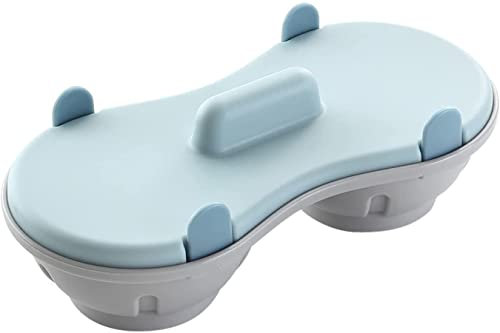 Fornello per Uova, Cuociuova Doppia Tazza, Cuociuova a Microonde, Cuociuova in Plastica, Cuociuova a Doppia Tazza e Doppio Foro per Colazione Che Isparmiare Tempo