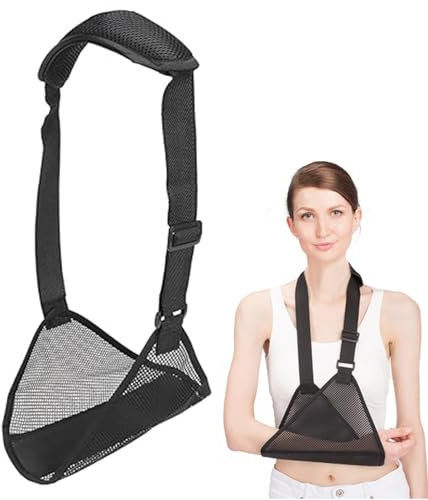 SYQZMYA Armschlinge, atmungsaktiv, Armschlinge Schulter Rechts, verstellbar Medizinische Armschlaufe, Einstellbar Armschlaufe Mit Atmungsaktivem Mesh für gebrochenes Handgelenk, Ellbogen, Arm