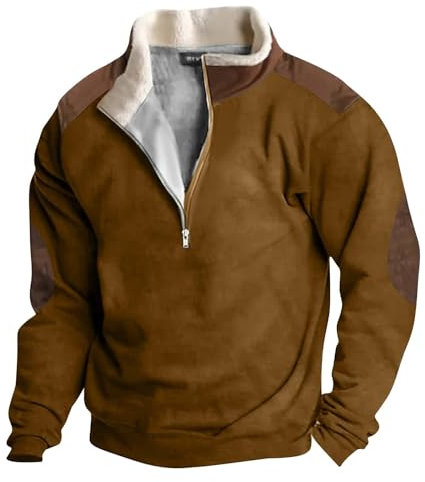 KONG JIMFAN Anime Jacke Damen Hoodie Weiss Herren Pullover Rundhals Kapuzenpullover Baumwolle Herren Pulli In Weiß Kurzarm Sweater Poloshirts Für Herren 3XL Set Rippshirt Langarm Herren(Brown,4XL)