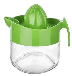SIZAH Lemon Juicer With Glass Container, Fruit Hand Juice Squeezer, Citrus Juicer Squeezer Tool - 300ml Green