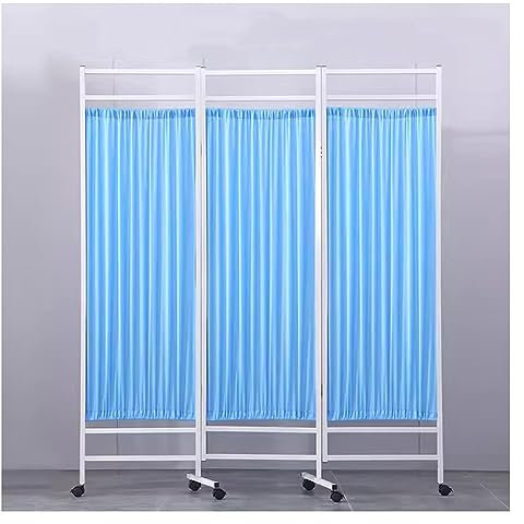 Privacy Screen on Wheels for Office/Beauty Salon/Hospital - Folding Room Divider Partition for Indoor Privacy - Rolling Temporary Wall Stand