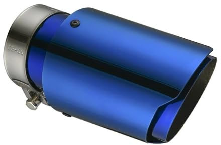 Auspuff Endrohr Auto Universal Schalldämpfer Spitze Auspuffanlage Gerade Blau Dekoration Auspuffrohr Schalldämpfer Edelstahl Endrohr(57mm-76mm)