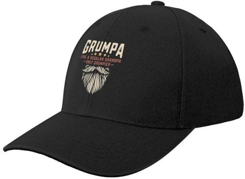 Cappello da Baseball Grumpa come un normale nonno Solo Grumpier Barbuto Nonno Grumpy Divertente berretto da sole Regalo Cappello da baseball Cappello personalizzato Cappello da lavoro Uomo Donna