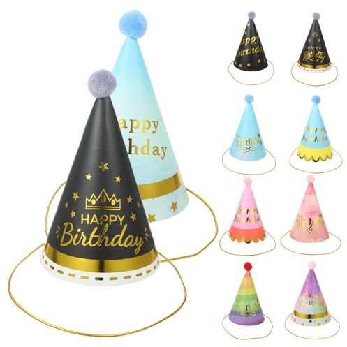 ORFOFE 10pcs Kleinkind Hut Party Hüte in Bunte Papier Mini Geburtstag Party Kopfschmuck Für Kinder