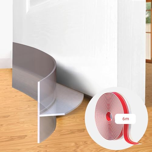 ACESOME T-Form Türdichtung Zugluftstopper für Türen, Silikon Zugluftstopper für Türen Türdichtung Türdichtung Selbstklebend Schallschutz, Kälteschutz & Haustür Dichtung Zugluft (6 m)