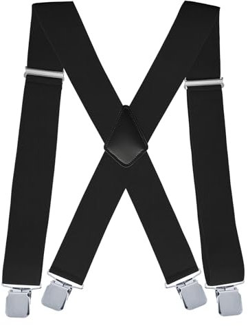 OWLMATE Hosenträger Extra Stark für Herren, Arbeitshose Verstellbar Breit für Männer bis 1,96 m Körpergröße