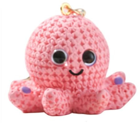 Neuartiger Oktopus-Schlüsselanhänger, Oktopus-Schlüsselanhänger-Spielzeug, -Taschen-Schlüsselanhänger, Entzückender Rucksack-Anhänger aus Kunstharz, stilvolle Taschen-Schlüsselanhänger für Mädchen,