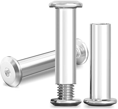 Tornillos de Conexión, 20 Unidades, Tornillos para Muebles Acero Inoxidable M8 x 30, Tornillos de Cabeza de Botón para Muebles con Orificio Allen para Muebles, Paneles, Gabinetes