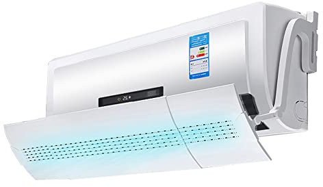 Kioxiuin Adjustable Air Conditioner Vent Deflector for Wall Units, Multi-Filtering Design, Anti-Direct Blowing, Flexible Angle Control, Retactable Airflow