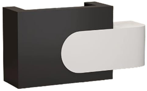 Generisch Moderner Empfangstresen für Einzelhandelsgeschäfte oder Ladenkassen mit Regalen, weiß (39,4 x 19,7 x 39,4)