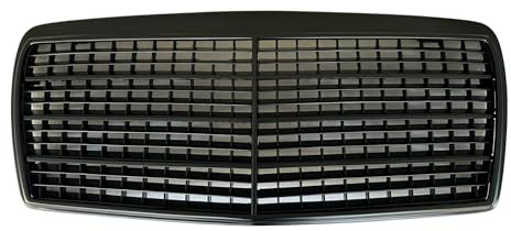 Passend für Mercedes W124 Grill Kühlergrill Frontgrill Schwarz Matt 06/93-95